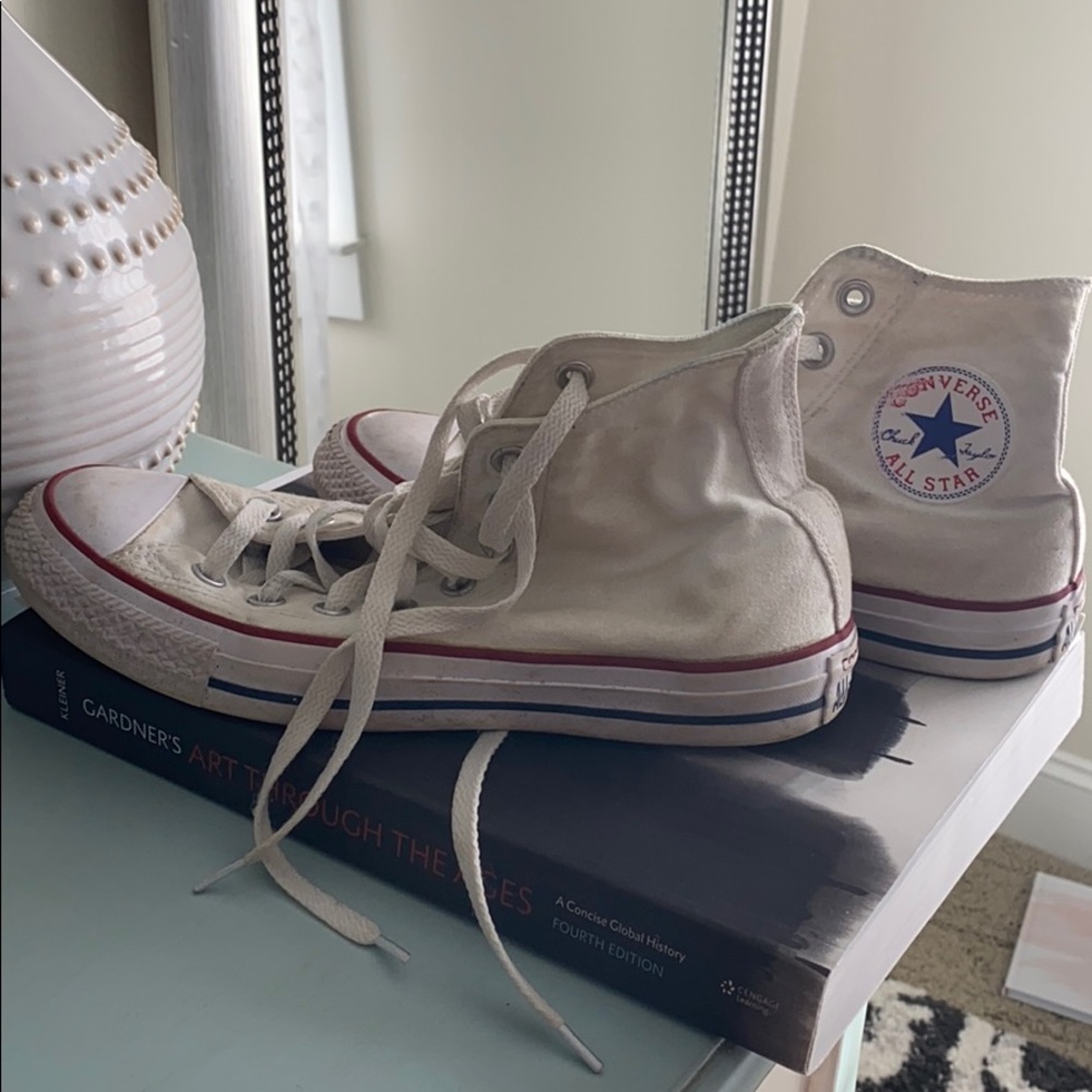 white converse high tops